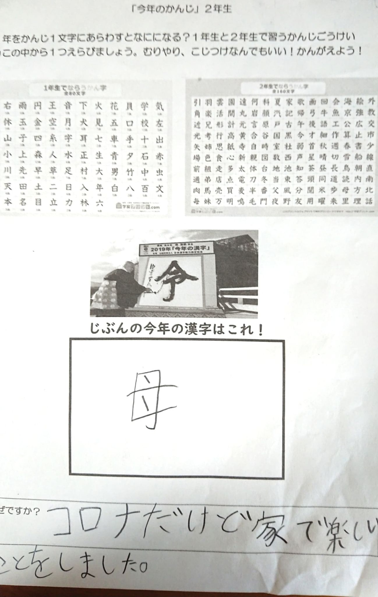 今年のじぶんを表す1文字は 子供の才能を引き出す なるには学問堂